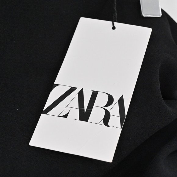 Zara Skirts New Zara Womens Draped Pencil Skirt Black Midi Skirt